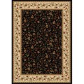 Radici 1593-1112-BLACK Como Rectangular Black Traditional Italy Area Rug- 7 ft. 9 in. W x 11 ft. H 1593/1112/BLACK